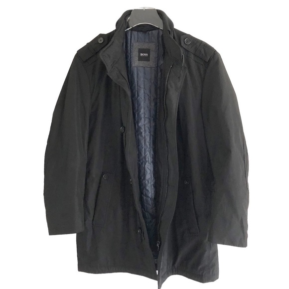 Hugo Boss Coat Water Wind Repellent Black 40R - Picture 2 of 15
